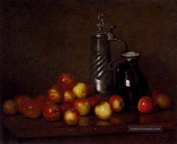  Stillleben Malerei - Äpfel mit einem Tankard und Krug Stillleben Joseph Claude Bail